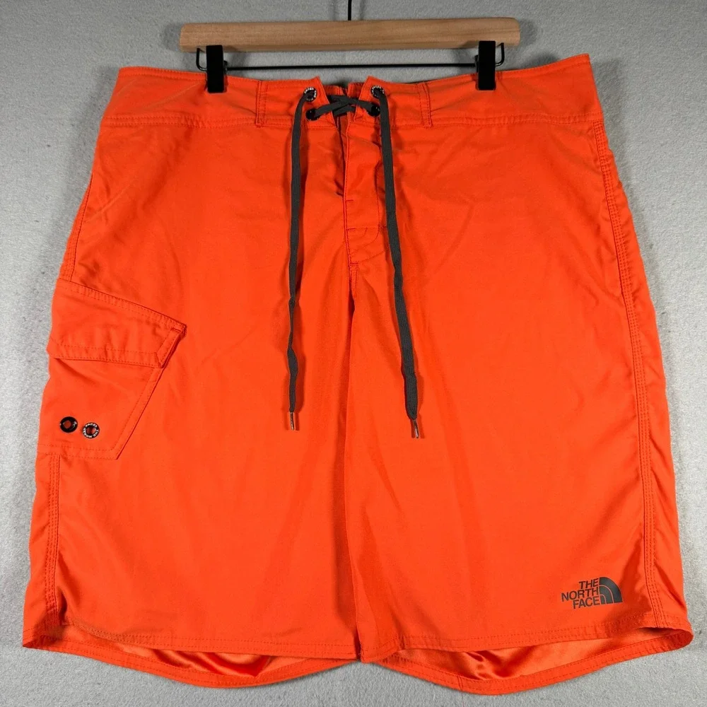 The North Face Mens Orange‎ Board Shorts Swim Trunks Size 38 A1YJ S13